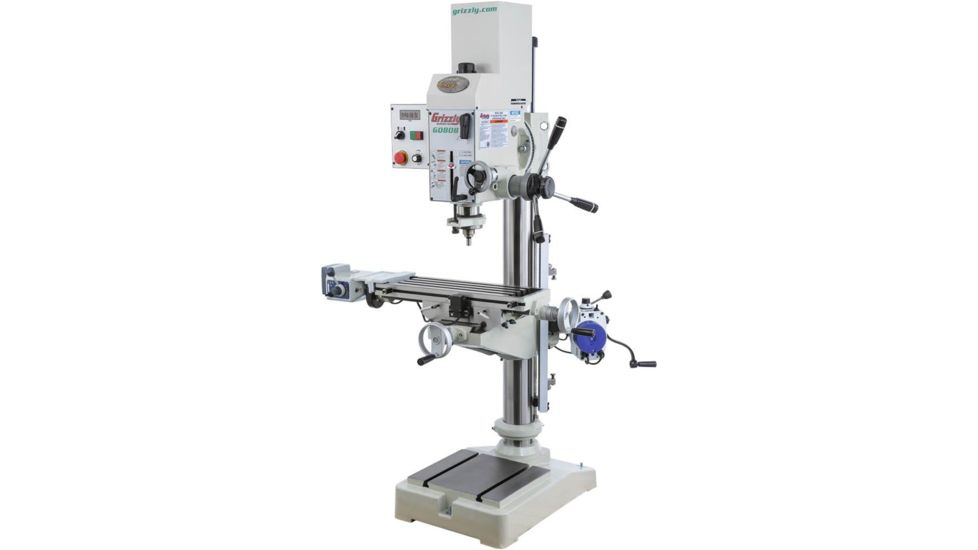 Grizzly Industrial Variable-Speed Gearhead Drill Press With Cross-Slide Table G0808