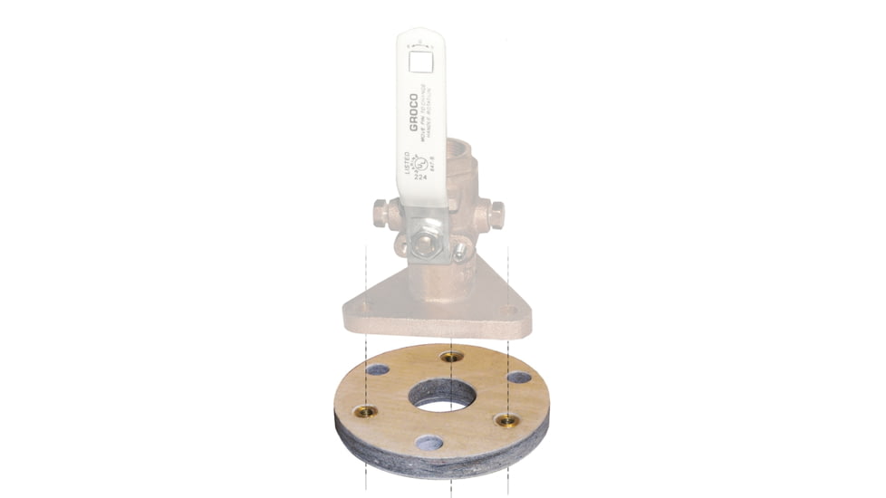 GROCO Block f/3/4" &amp; 1" Seacocks Backing 72847