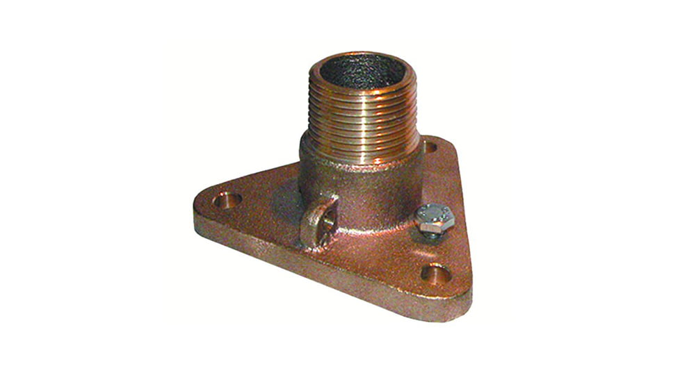 GROCO Bronze NPS to NPT Flange Adapter 1" 74231