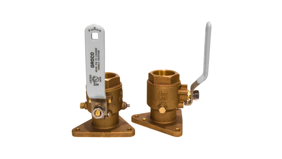 GROCO Bronze Tri-Flanged Ball Valve/Seacock 1-1/2" 74388