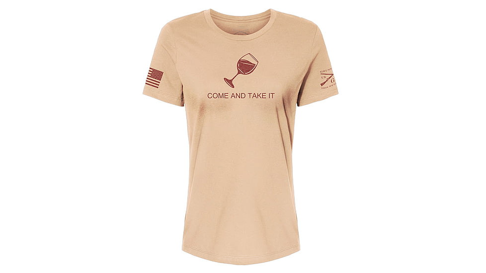 Grunt Style Come and Take it Wine Edition T-Shirt - Womens, Sand Dune, Extra Large, GS4509-XL