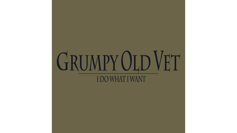 Grunt Style Grumpy Old Vet T-Shirt - Mens, Military Green, Medium, GS4505-M