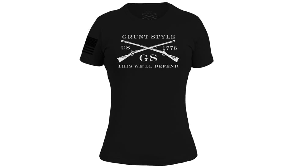 Grunt Style GS Logo Basic T-Shirt - Womens, Black, Extra Large, GS3676-XL