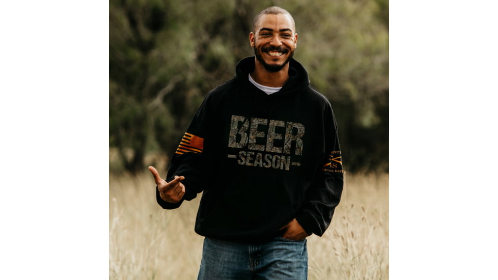Grunt Style Realtree Edge Beer Season Hoodie - Mens, Black, Medium, GS4024-M