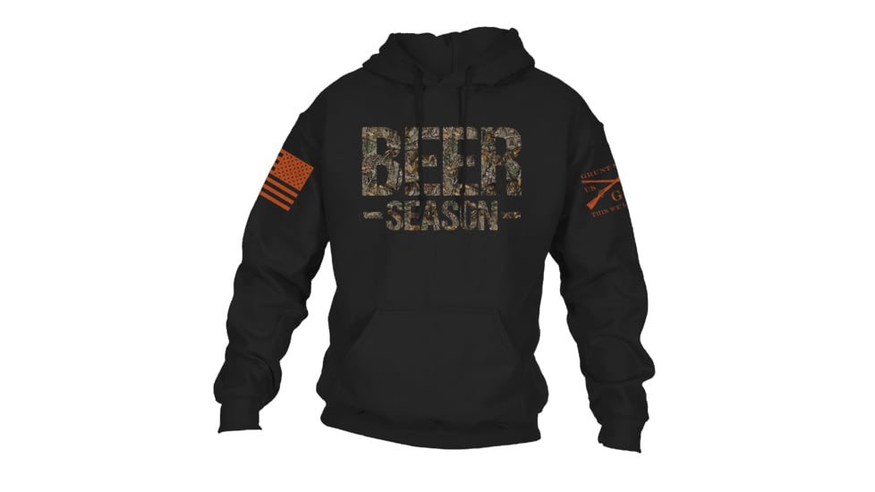 Grunt Style Realtree Edge Beer Season Hoodie - Mens, Black, Medium, GS4024-M