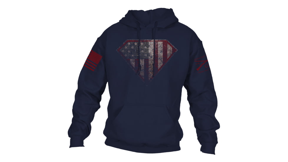 Grunt Style Super Patriot 2.0 Hoodie - Mens, Navy, 3XL, GS4380-3XL