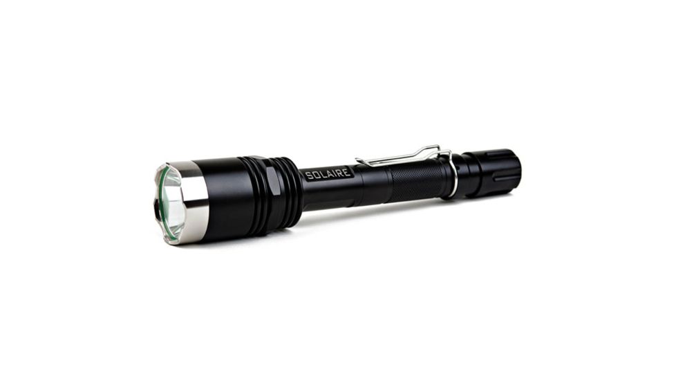 Guard Dog Security Solaire Rechargeable Tactical Flashlight, 5 Modes, 900 Lumen, Black, TL-GDS900