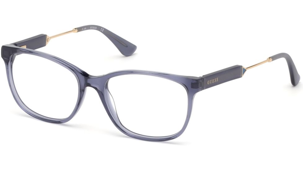 Guess GU2717-F Eyeglass Frames - Shiny Blue Frame, Shiny Blue Lenses, 53 mm Lens Diameter GU2717-F53090