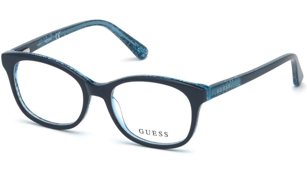 Guess GU9181 Eyeglass Frames - Shiny Blue Frame Color, Shiny Blue Lens Color