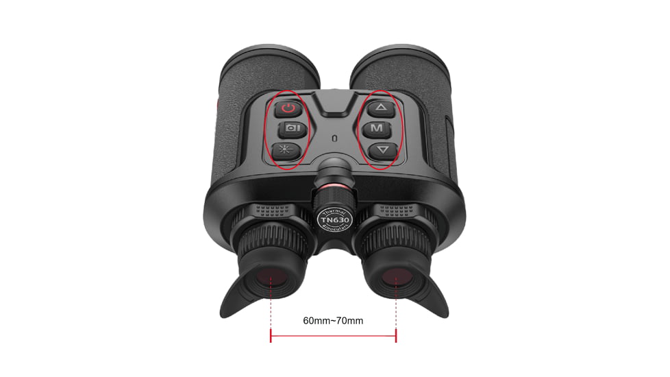 Guide USA TN series LRF TN430 2.3-9.2x30mm Thermal Binocular, 400x300, Black, TN430LRF