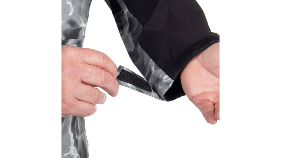 Habit Anglers Bluff Rain Jacket, Habit Gray Waves/Black, Extra Large, RS10032-O-8-6-XL-4G5