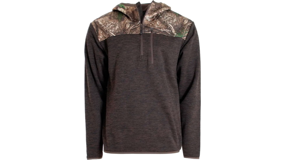 Habit Mens 1/4 Zip Hooded Fleece Pullover 1409608