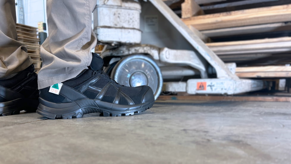 HAIX 42.1 Low Black Eagle Safety Boot, 8.5US, Wide, Black, 8.5, 610013W-8.5