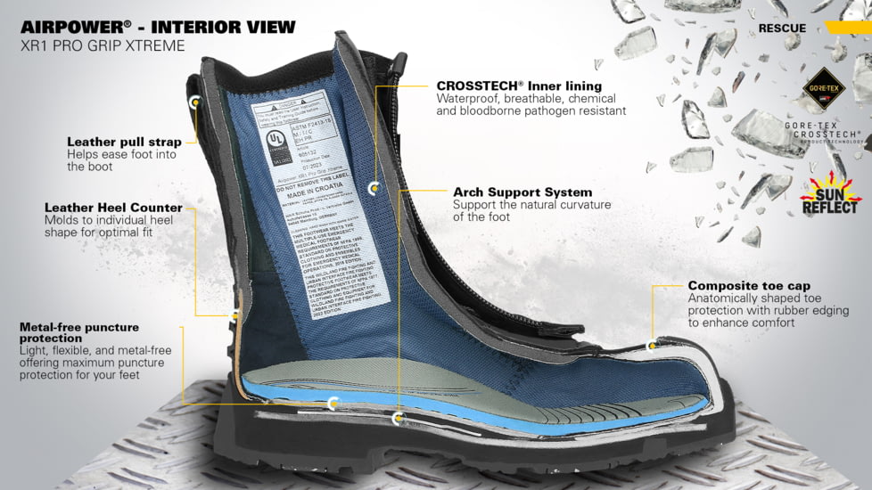 HAIX Airpower XR1 Pro Grip Xtreme Boot - Mens, 9US, Medium, Black, 9, 605132M-9