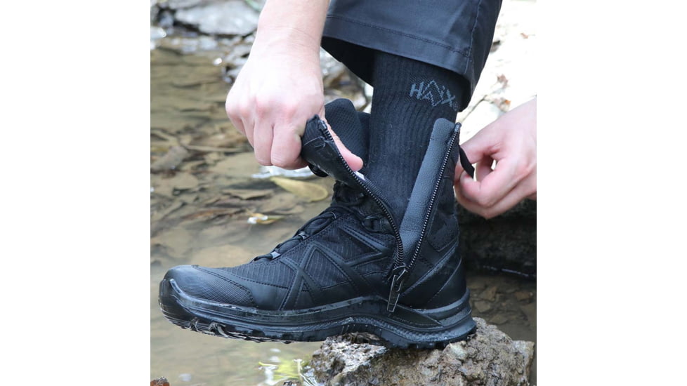 HAIX Black Eagle Athletic 2.0 Tactical High Side Zip Boots - Mens, Black, 11, Wide, 330004W-11