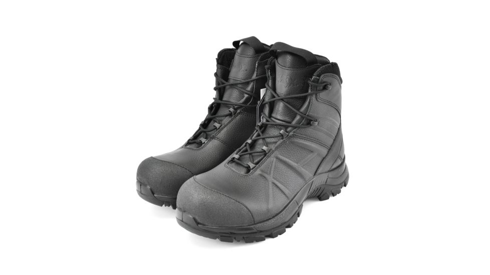 HAIX Black Eagle Safety 55 Mid, Side-Zip, Womens Boots, Black, 7.5 Medium, 620013M-7.5