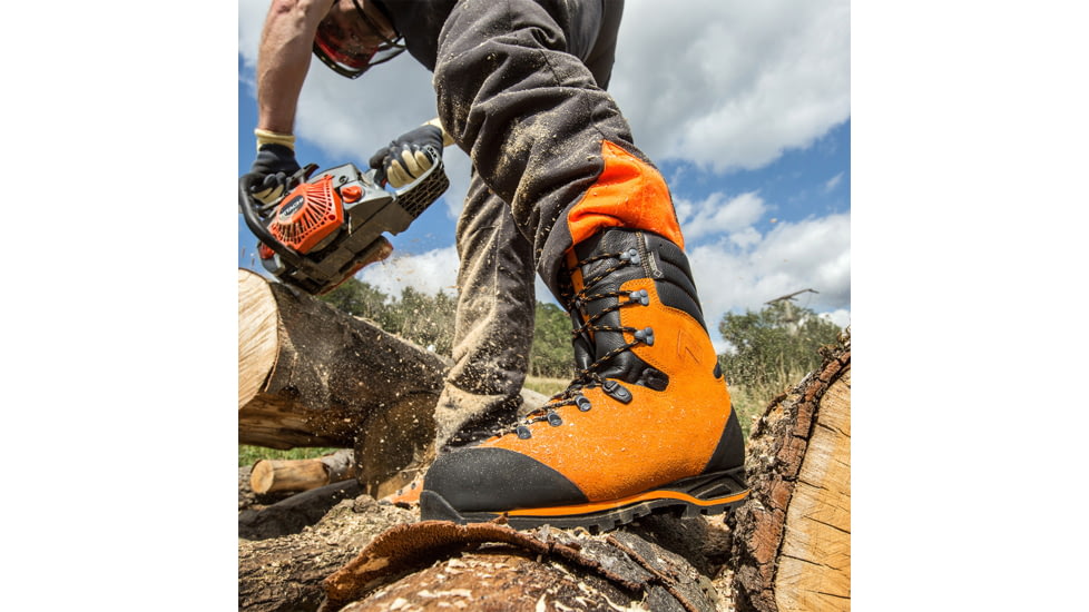 HAIX Mens Protector Prime Work Boot, Orange, 10, 603102W-10