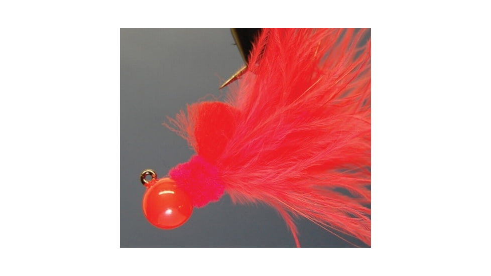 Hawken Outdoors Aerojig Marabou Jig 1/8 oz, Number 1 Hook, Flame, AJM18109