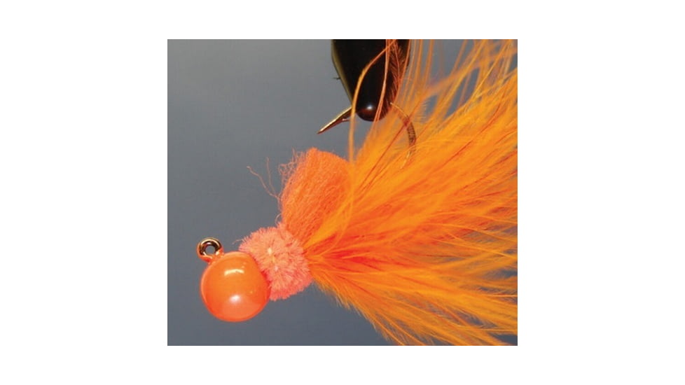 Hawken Outdoors Aerojig Marabou Jig 1/8 oz, Number 1 Hook, Orange, AJM18119