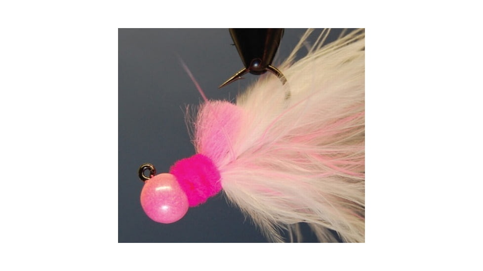 Hawken Outdoors Aerojig Marabou Jig 1/8 oz, Number 1 Hook, Pink &amp; White, AJM18123