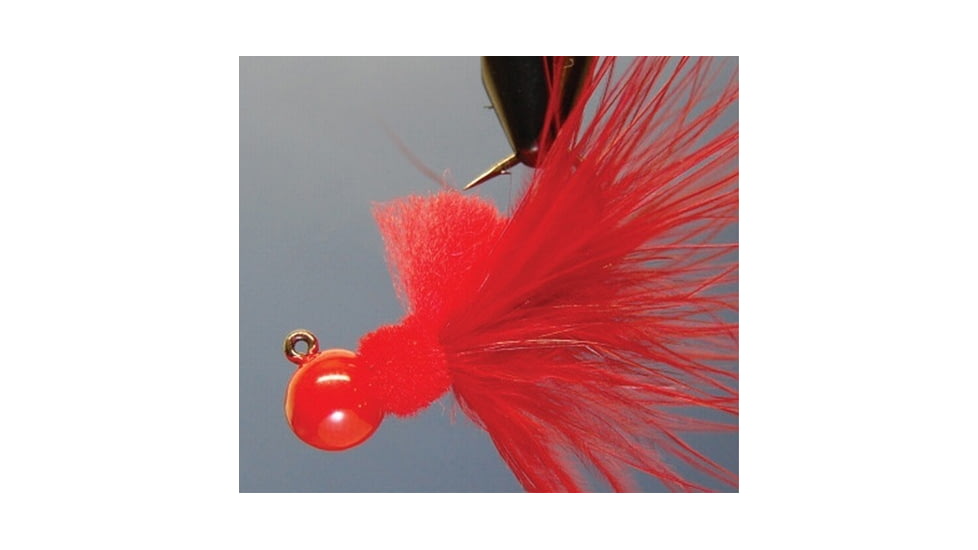 Hawken Outdoors Aerojig Marabou Jig 1/8 oz, Number 1 Hook, Red, AJM18121