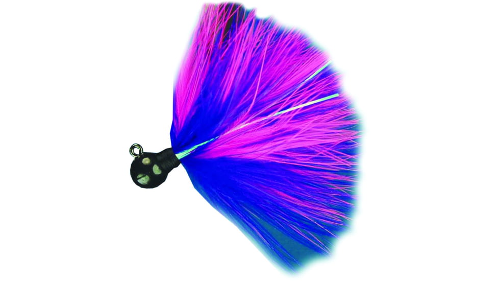 Hawken Outdoors Fire Flies Marabou Flash Jig, 1/8 oz, 1/0 Hook, Purple/Pink with Red Micro Light Stick, FFM18006