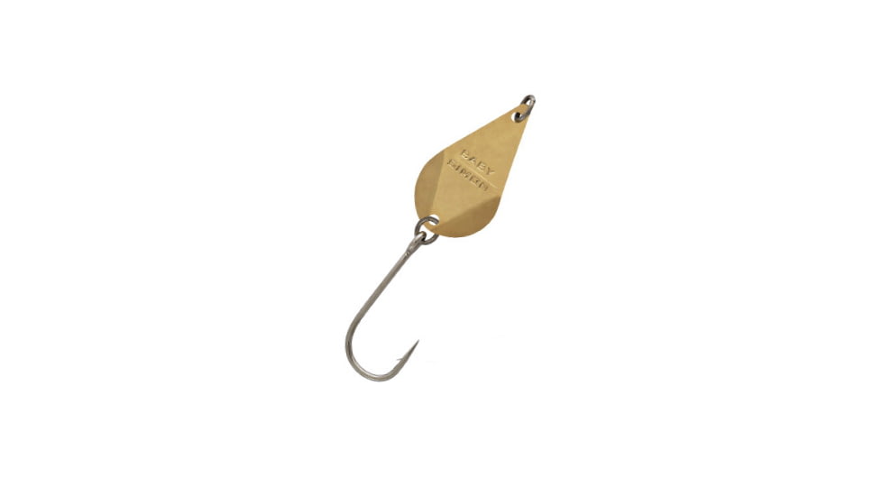 Hawken Outdoors Hawken Baby Simon Wobbler Spoon, 1in x 1/2in #2 Hook, Gold, BSW-04