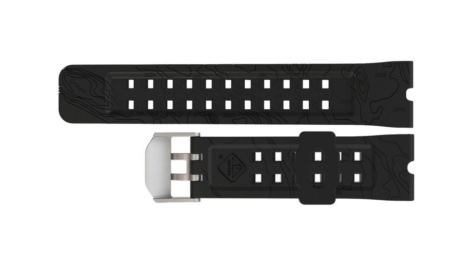 Hazard 4 HeavyWater Diver Titanium Tritium Dive Watch,White Dial,Black Graphics,Green Bezel,Nylon Strap WAT-HWD-TI-WK-GGYG