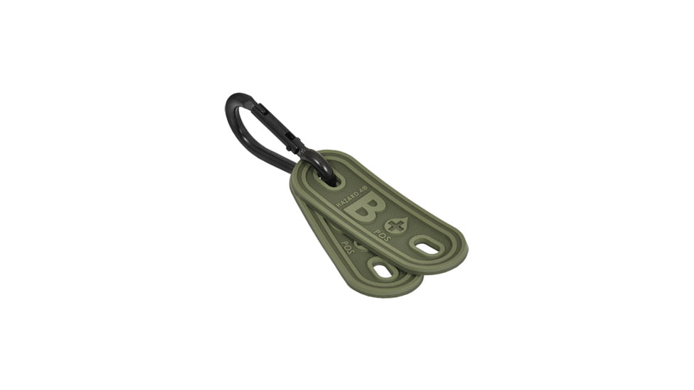 Hazard 4 B+ Blood Type Marker, 2 Pack, OD Green, PAT-BLD-B-POS-GRN