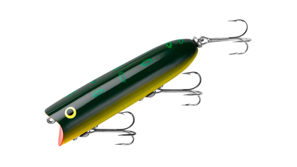 Heddon Lucky 13 Topwater Popper, 3-3/4in, 5/8 oz, Bullfrog, X2500BF