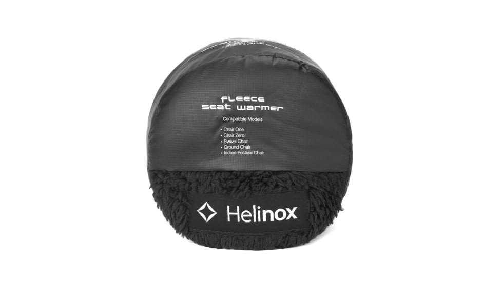 Helinox Fleece Seat Warmer Fitted Chair One Cover, Black, 10003305