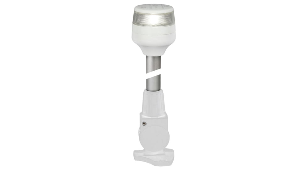 Hella Marine 2nm All Round White Fold Down Pole Navigation Lamp, White Base, 8in, 980960291