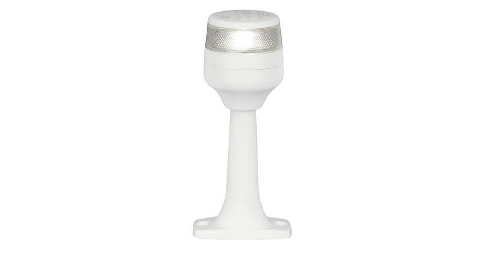 Hella Marine NaviLED 360 Compact All Round 2nm LED Lamp, Fold Down Base, Fixed Mount, 2 Nautical Miles Visibility, White, 8in, 980960241