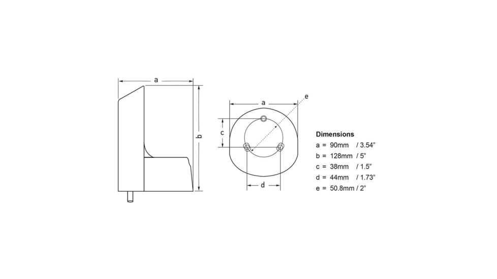 Hella Marine NaviLED PRO Deck Mount Adapter, White, 241287812