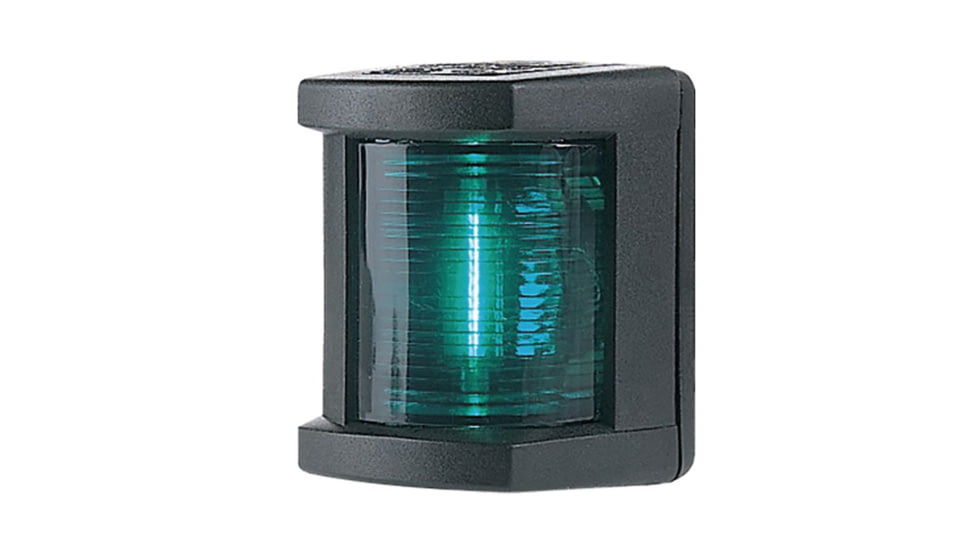 Hella Marine Incandescent Starboard Navigation 12V LED Light w/ Housing, 1nm, Black, 3562025