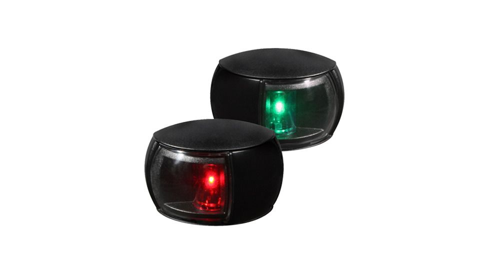 Hella Marine NaviLED Port / Starboard 2W LED Light w/ Housing, Pair, 2nm, Clear Lens/Black Housing, 980520901