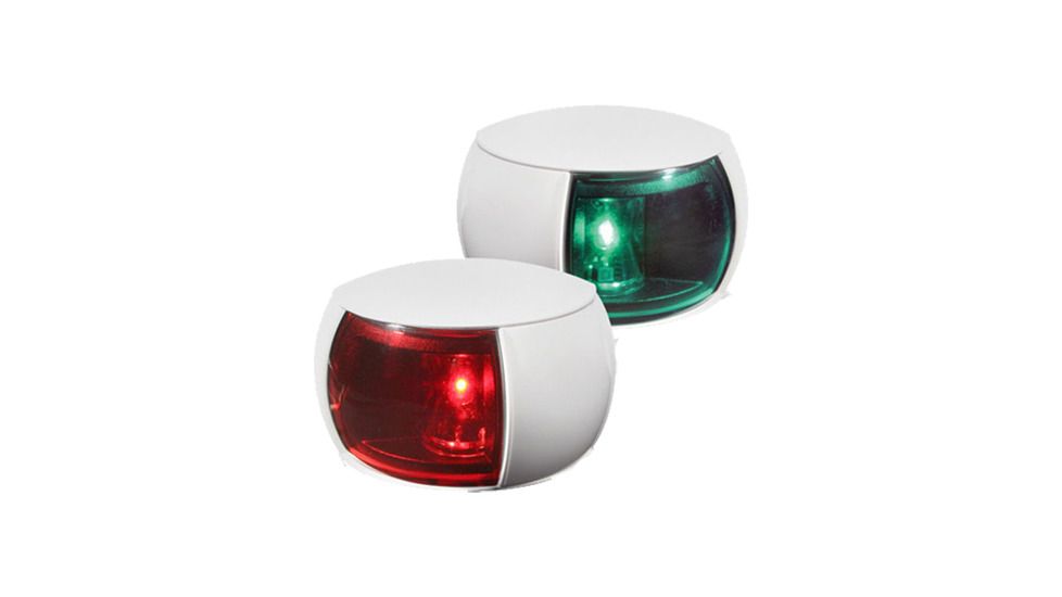 Hella Marine NaviLED Port / Starboard 2W LED Light w/ Housing, Pair, 2nm, Colored Lens/White Housing, 980520811