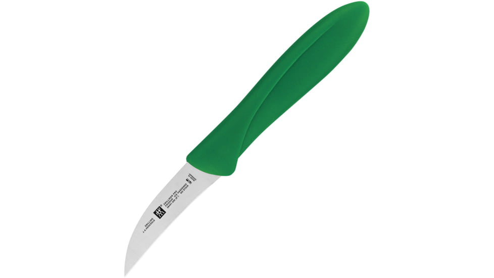 HENCKELS ZWILLING Twin Master Bird's Beak Peeler Knife, 6.63in Overall, 2.25in Satin Finish Stainless Blade, Green Plastic Handle, Bulk Packed, 32100-062 BULK