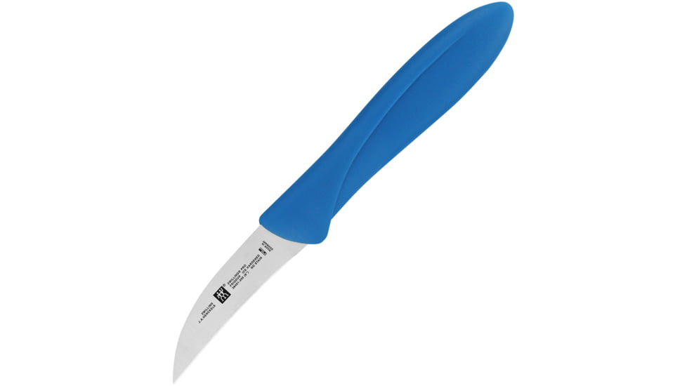 HENCKELS ZWILLING Twin Master Bird's Beak Peeler Knife, 6.63in Overall, 2.25in Satin Finish Stainless Blade, Blue Plastic Handle, 32100-064