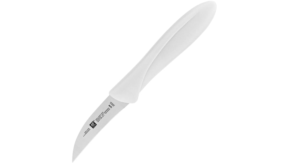 HENCKELS ZWILLING Twin Master White Bird's Beak Peeler Knife, 6.63in Overall, 2.25in Satin Finish Stainless Blade, White Plastic Handle, 32300-064