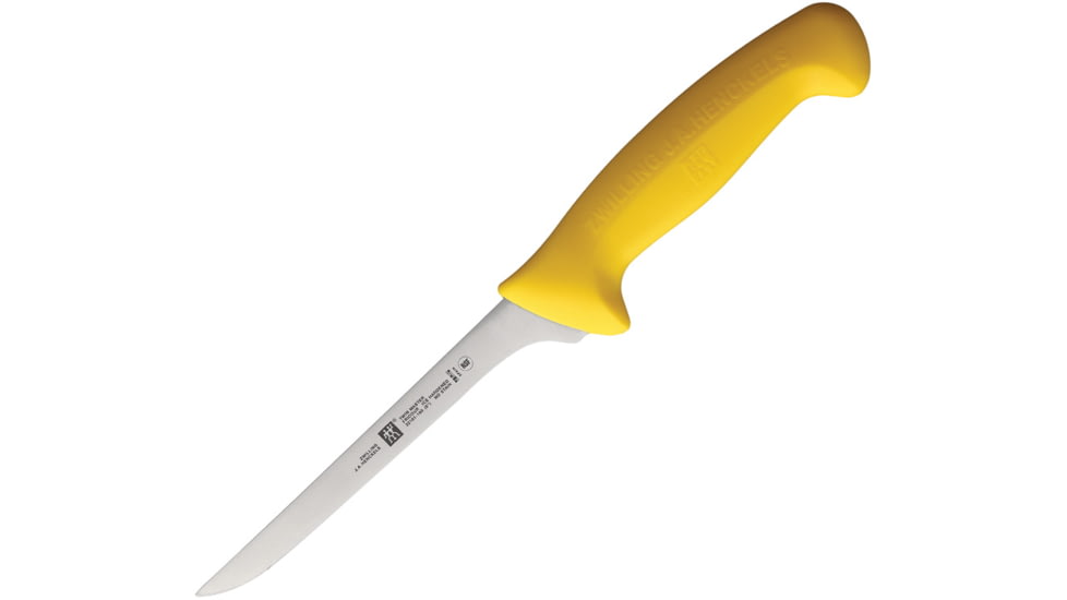 HENCKELS ZWILLING Twin Master Flex Boning Knife, 12in Overall, 6.5in Satin Finish Stainless Blade, Yellow Plastic Handle, 32101-160