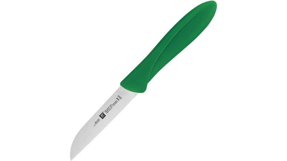 HENCKELS ZWILLING Twin Master Kudamono Knife, 7.25in Overall, 3in Satin Finish Stainless Blade, Green Plastic Handle, 32100-082