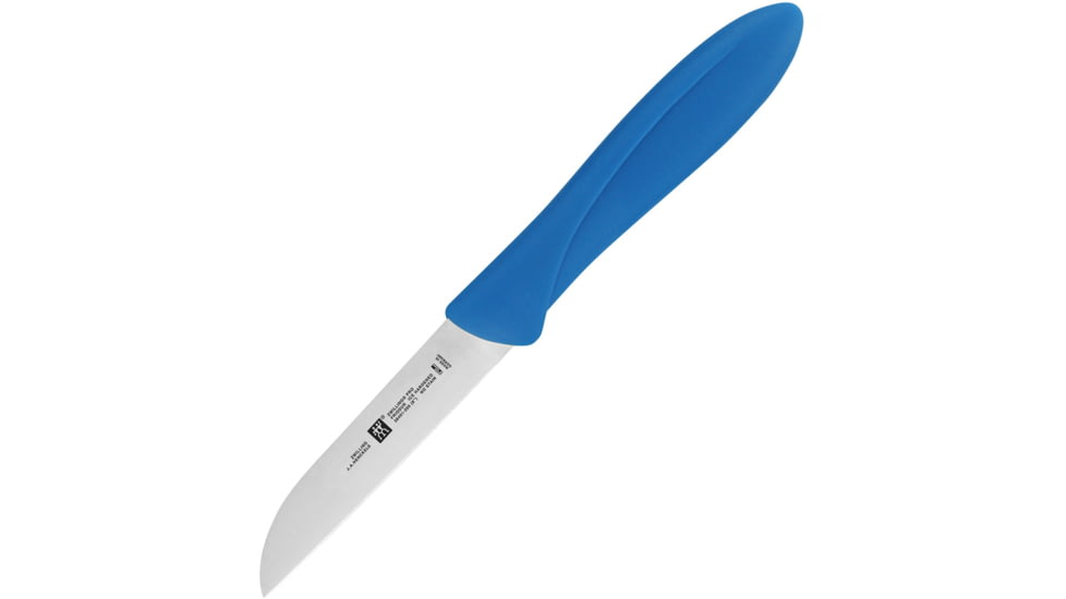 HENCKELS ZWILLING Twin Master Kudamono Knife, 7.25in Overall, 3in Satin Finish Stainless Blade, Blue Plastic Handle, Bulk Packed, 32100-084 BULK
