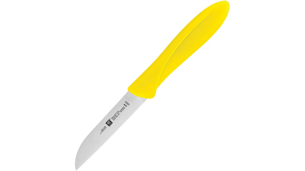 HENCKELS ZWILLING Twin Master Kudamono Knife, 7.25in Overall, 3in Satin Finish Stainless Blade, Yellow Plastic Handle, Boxed, 32100-080