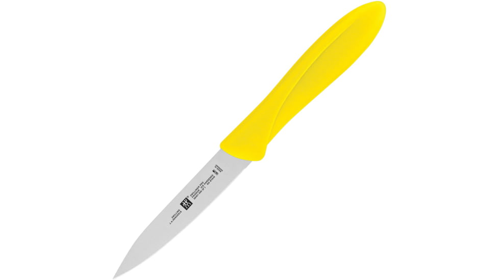 HENCKELS ZWILLING Twin Master Parer Knife, 8.25in Overall, 4in Satin Finish Stainless Blade, Yellow Plastic Handle, Bulk Packed, 32100-100 BULK