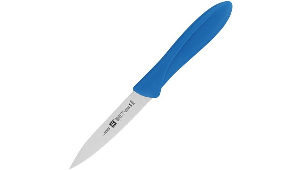 HENCKELS ZWILLING Twin Master Parer Knife, 8.25in Overall, 4in Satin Finish Stainless Blade, Blue Plastic Handle, Bulk Packed, 32100-104 BULK