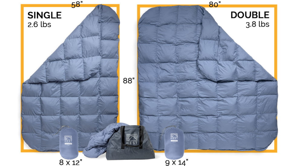 HEST Down Comforter - Double, Blue, 80x88in, B23210GRE