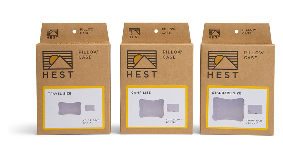 HEST Pillow Case, Travel, Gray, 13x17in, B23512GRE