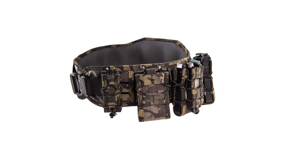 High Speed Gear LASER Sure Grip Padded Belt, SLOTTED, XL, MultiCam BK, X Large, 33LB03MB