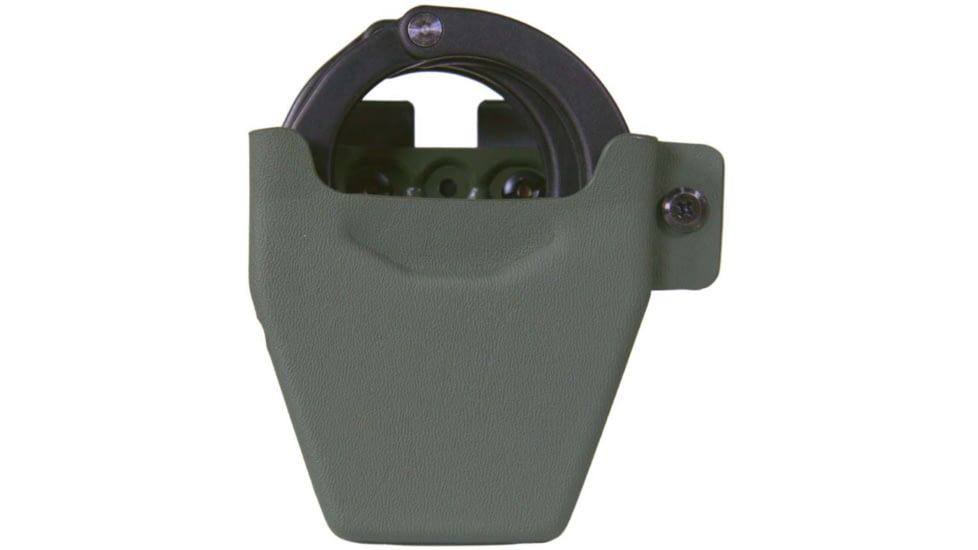 High Speed Gear S&amp;W Chained Handcuff Pouch, Universal HSG Clips, Olive Drab Green, 42DCSCOD